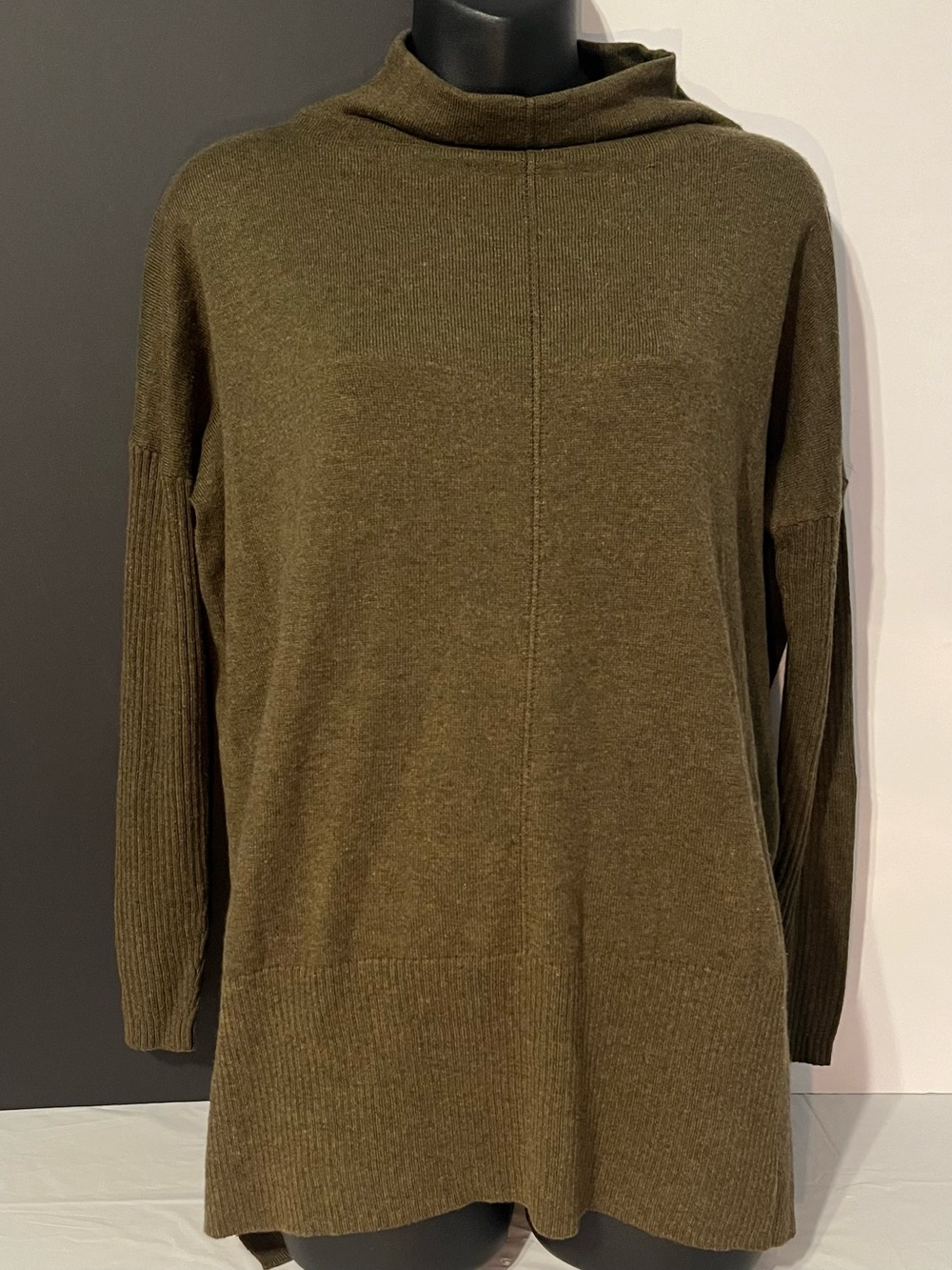 New Look Olive Green Funnel Neck Knit Top